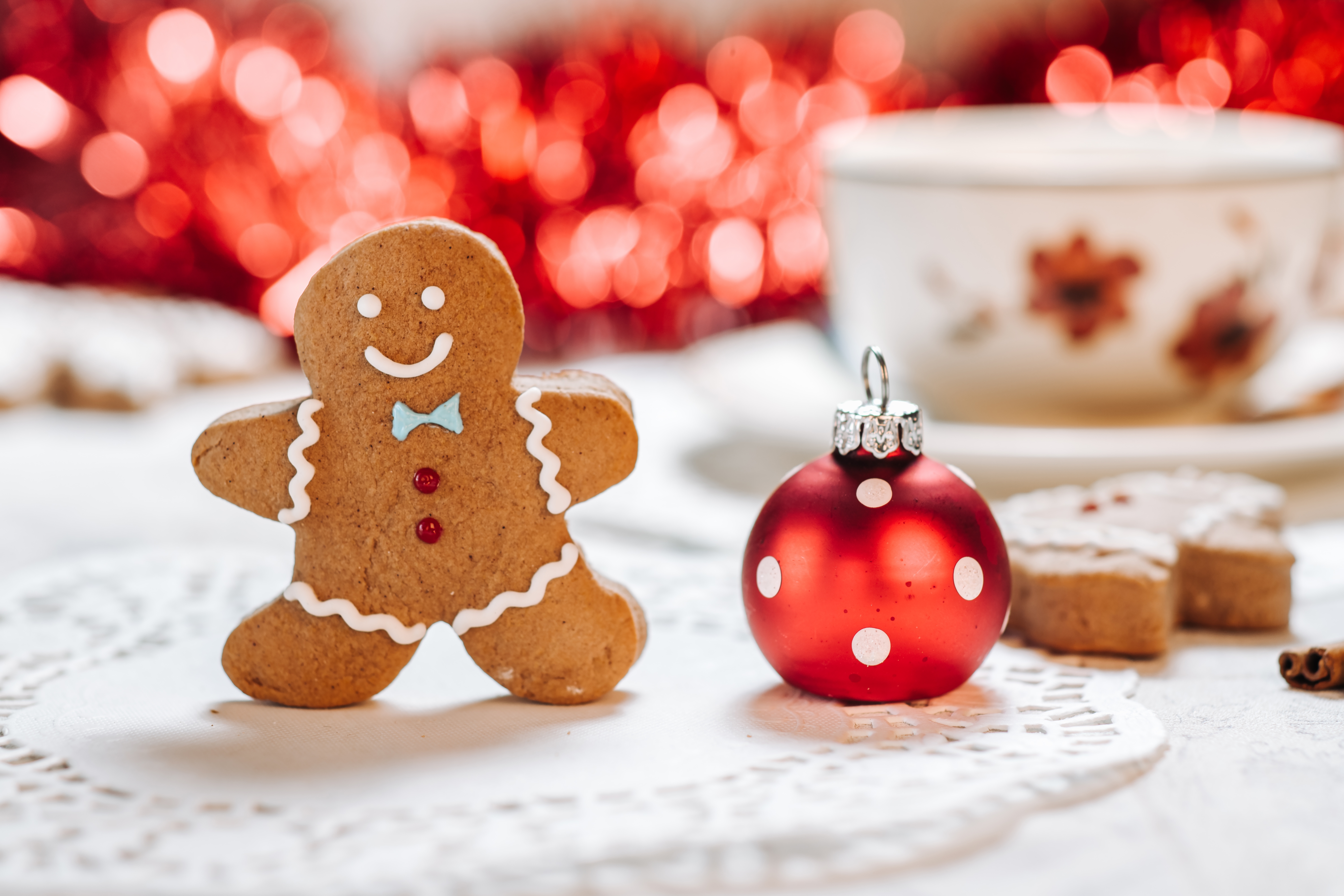 Merry Christmas Religious Image with Gingerbread