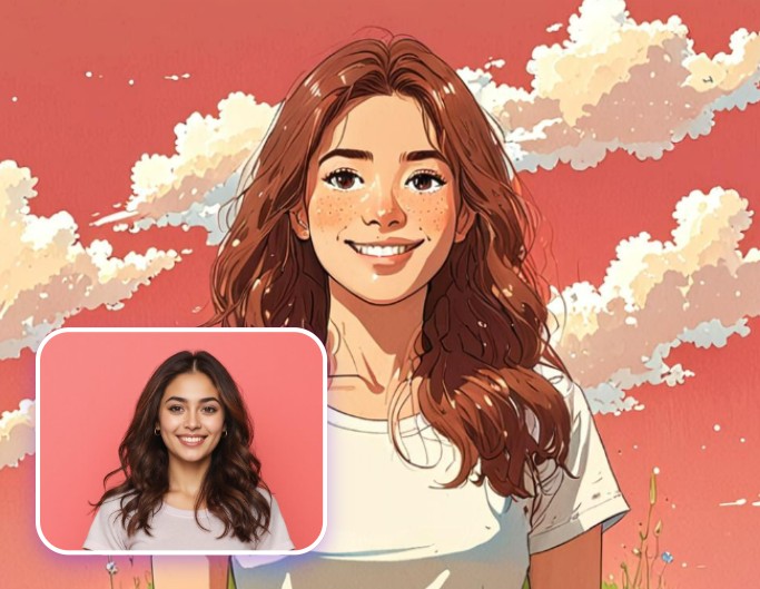 사람 이미지에 스튜디오 지브리 필터 추가