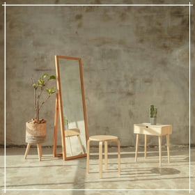 Add a border frame to the artistic photos of furniture