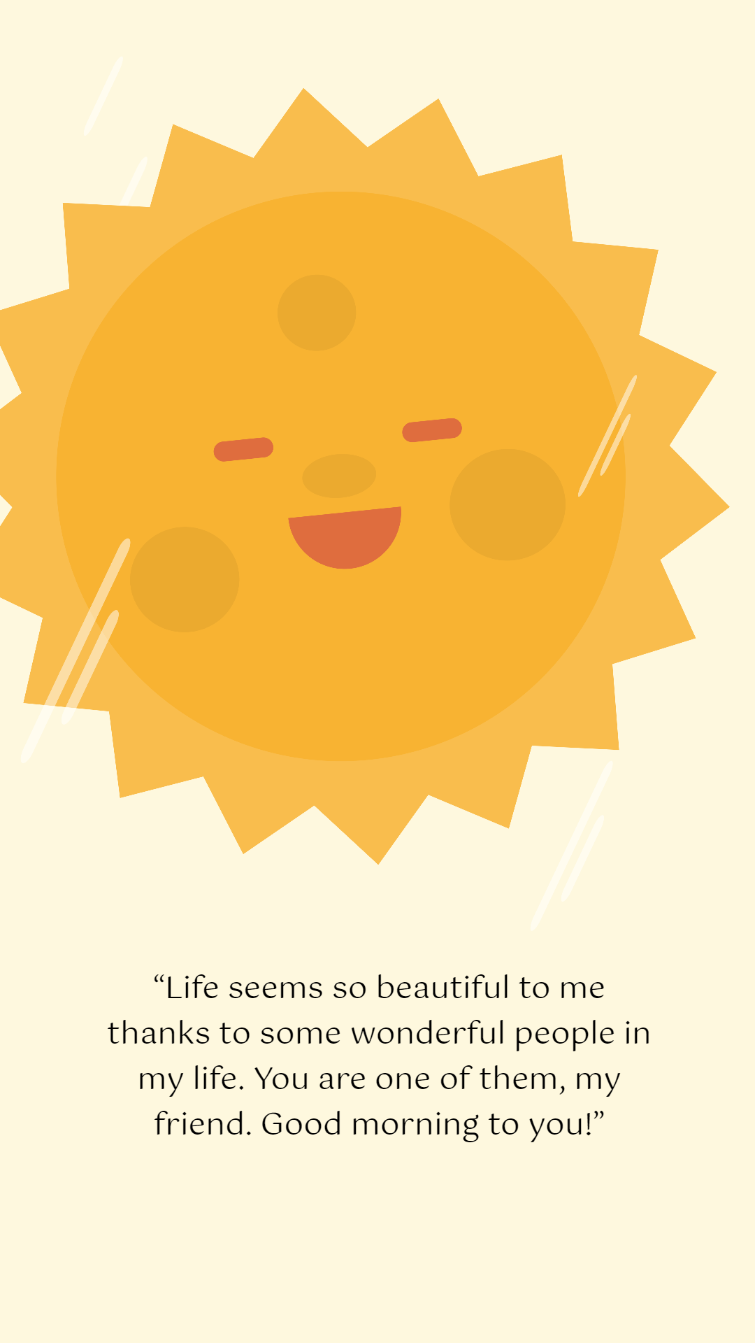 add good morning message to cartoon sun templates in fotor