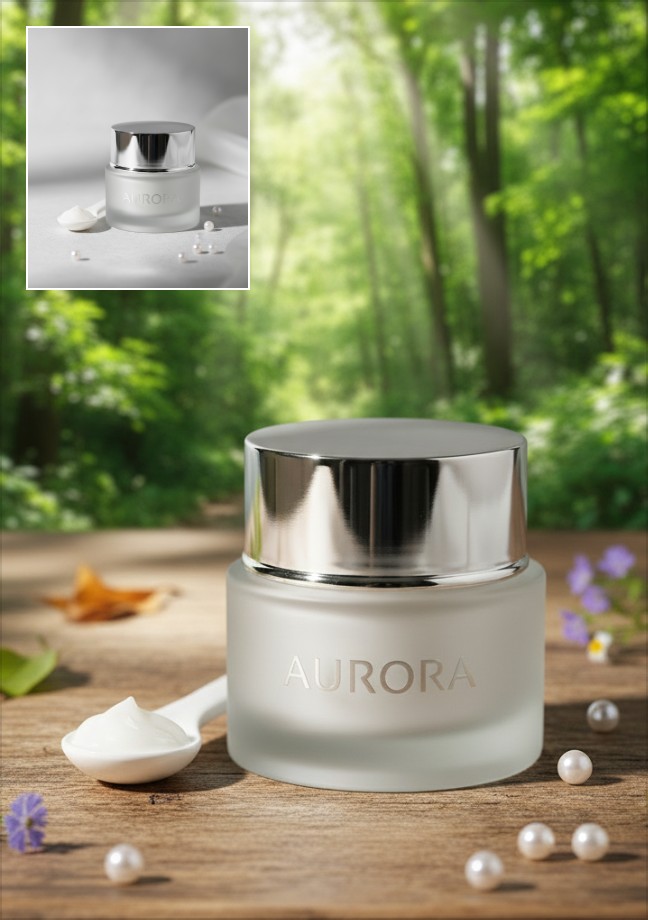 Add natual background for the skincare product