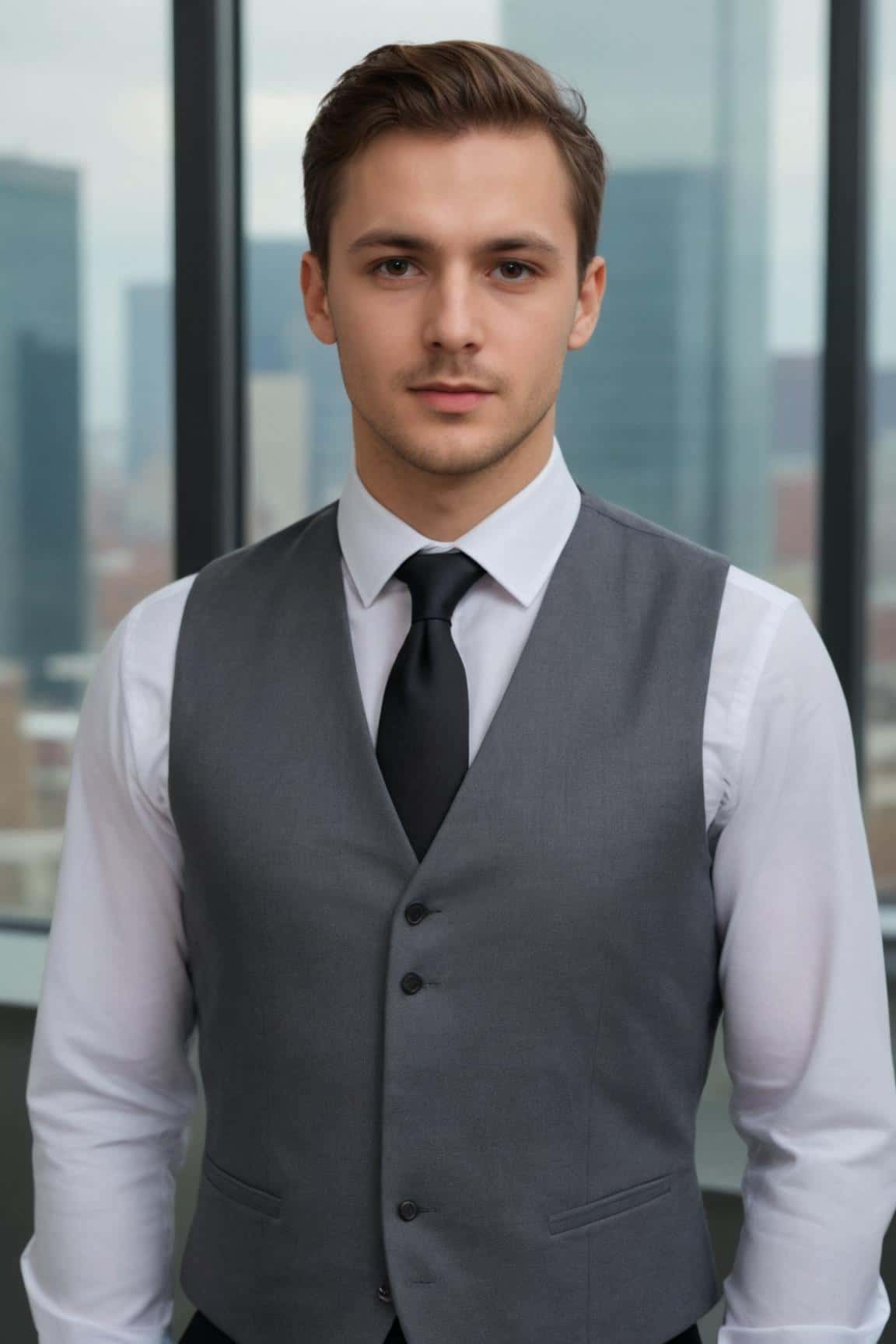 Ai generated headshot for a man weaing vest