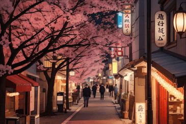 画像からAIイラスト町並みの景色