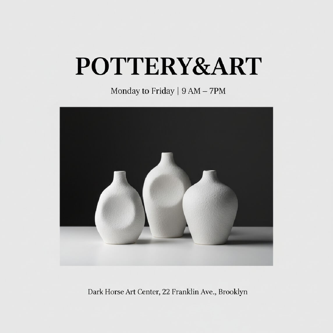 An art exhibition announcement template