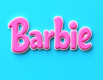 バービー風3D文字