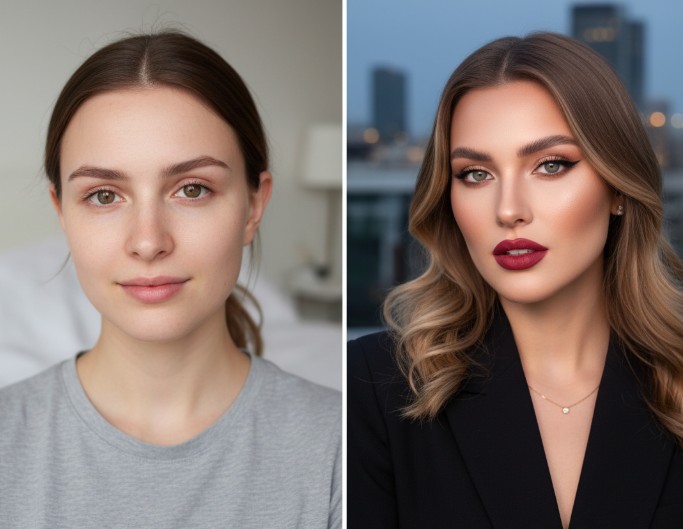 Before and after Instagram post idea