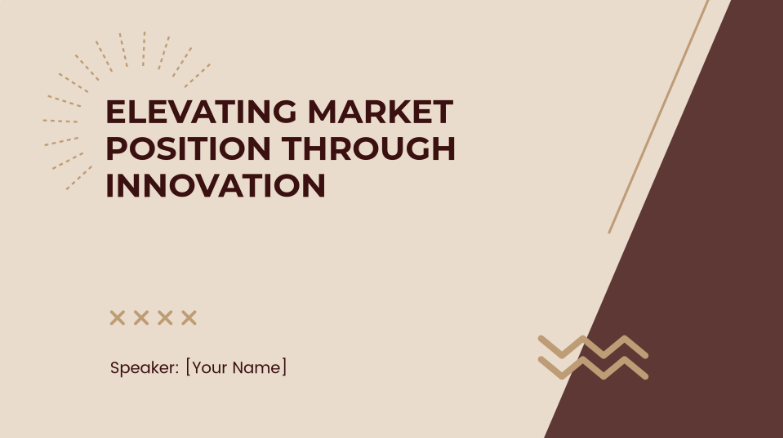 Beige brown simple market report presentation