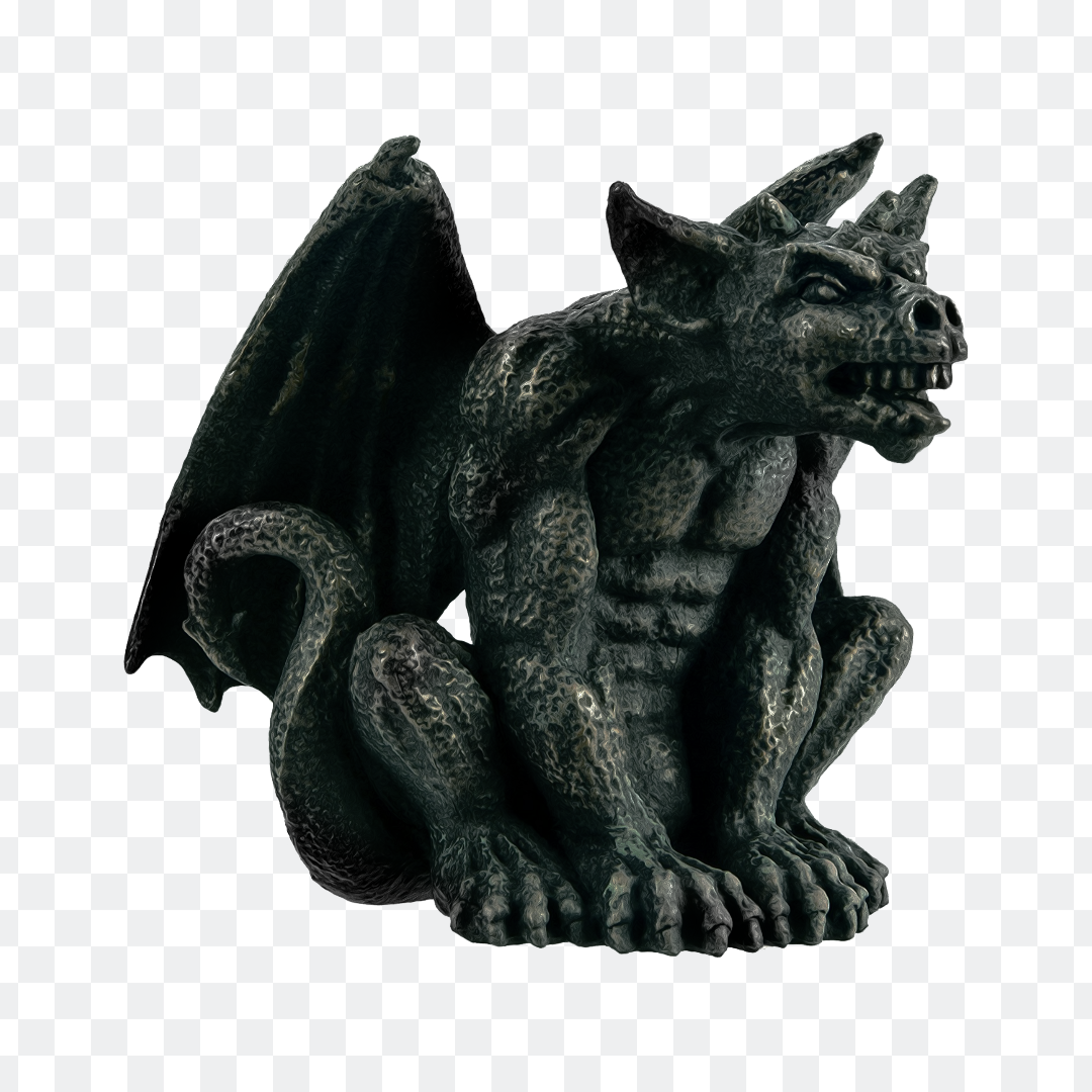 Black and scary monster ghost png