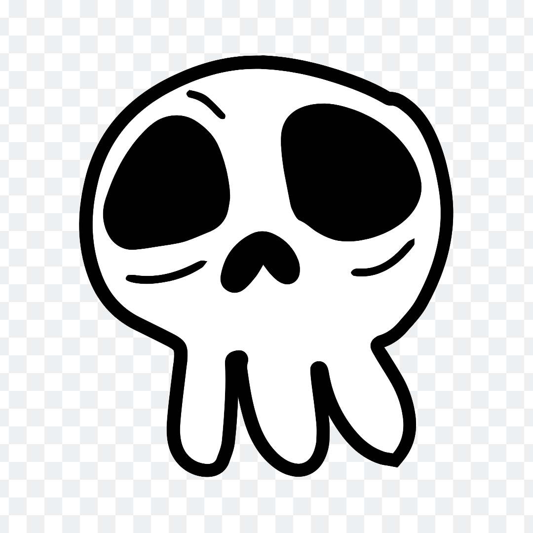 Black and white ghost png