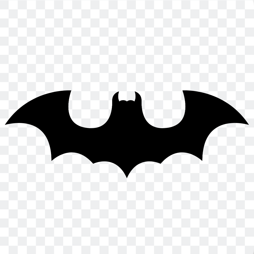 Black bat silhouette image