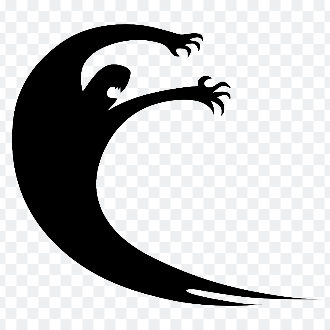 Black spooky ghost png