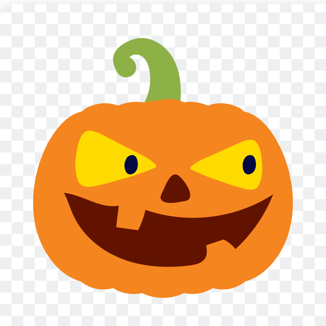 Cartoon orange halloween pumpkin png image