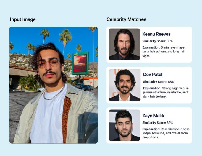 Celeb look alike for male