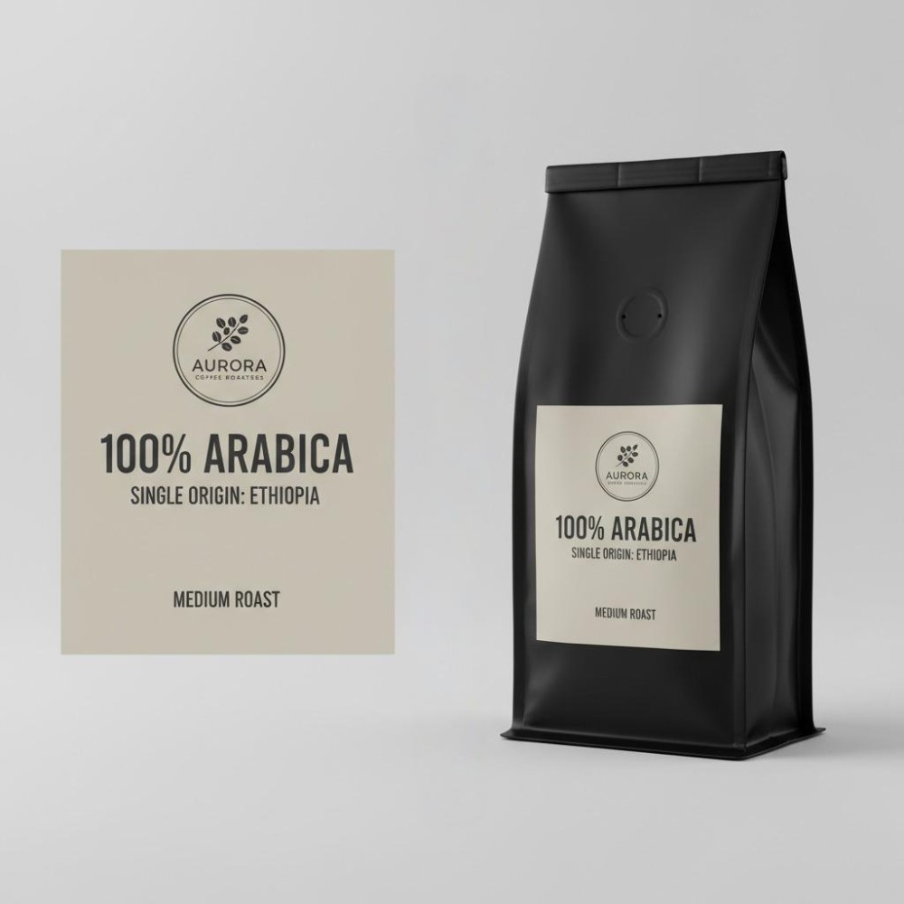 [Generate Similar Design] Minimalist Coffee Bag Label