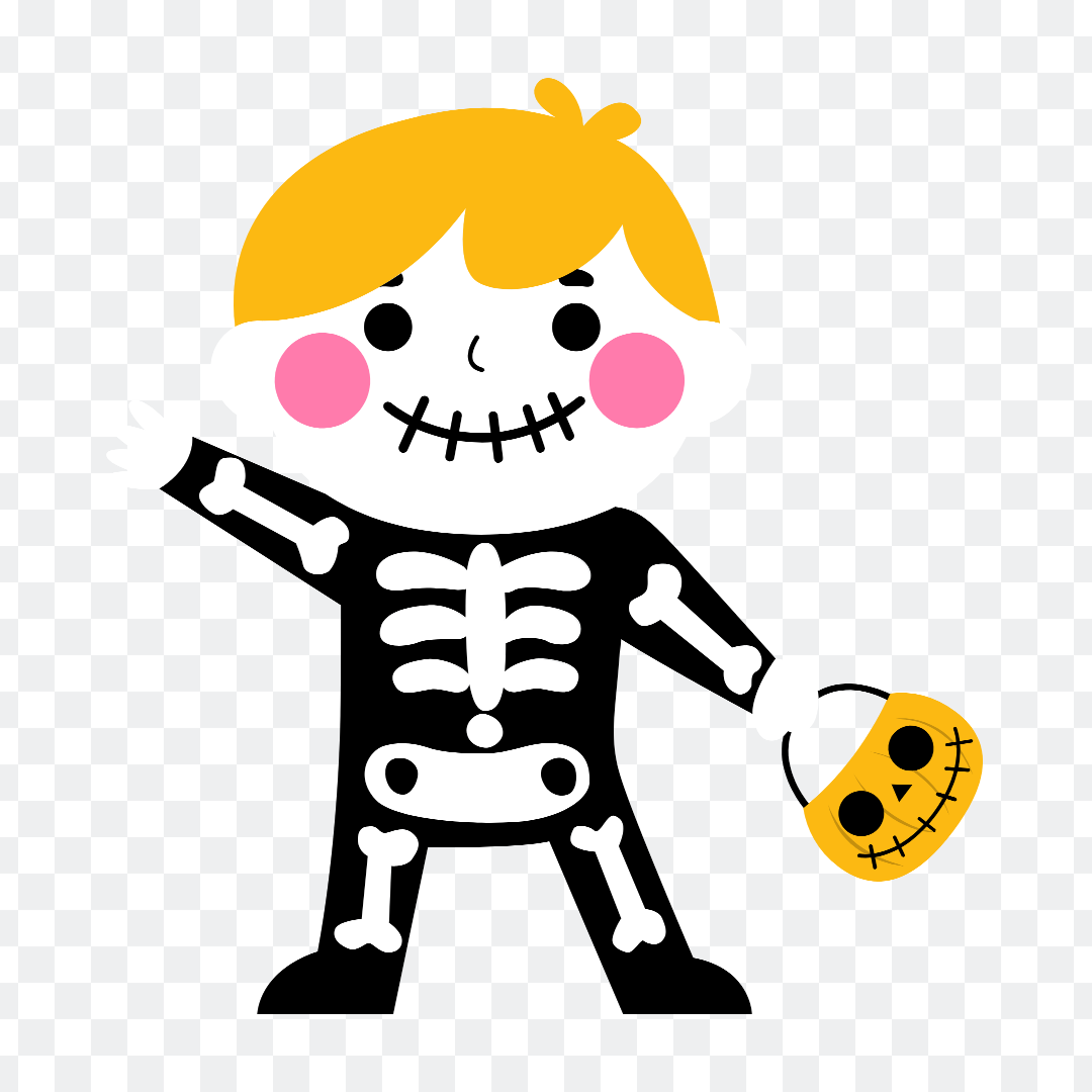 Cute cartoon boy ghost png