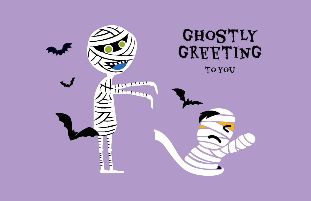 Cute cartoon zombie image of Halloween