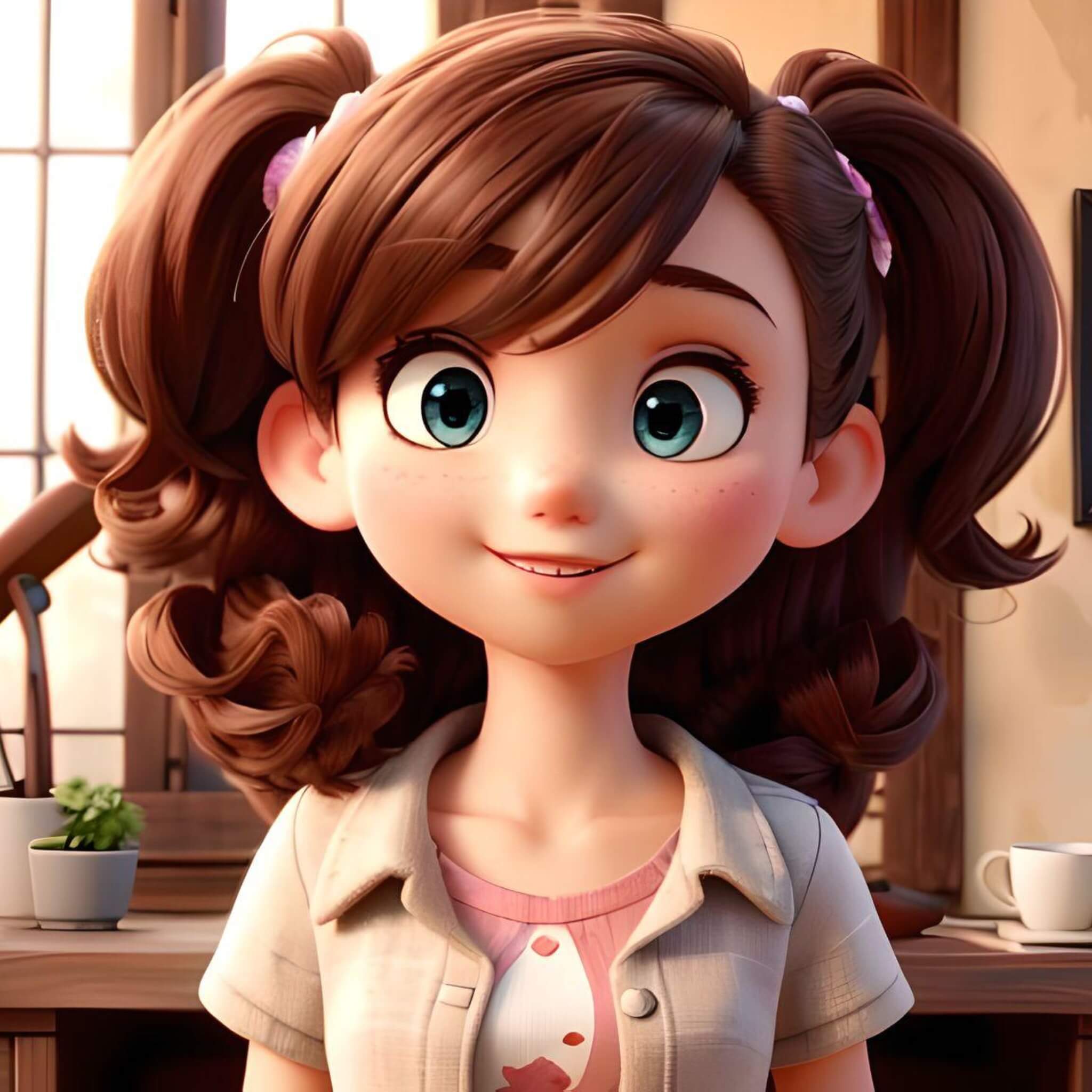 Générer un avatar IA en style 3D d’une fille avec le générateur d’avatar IA gratuit de Fotor