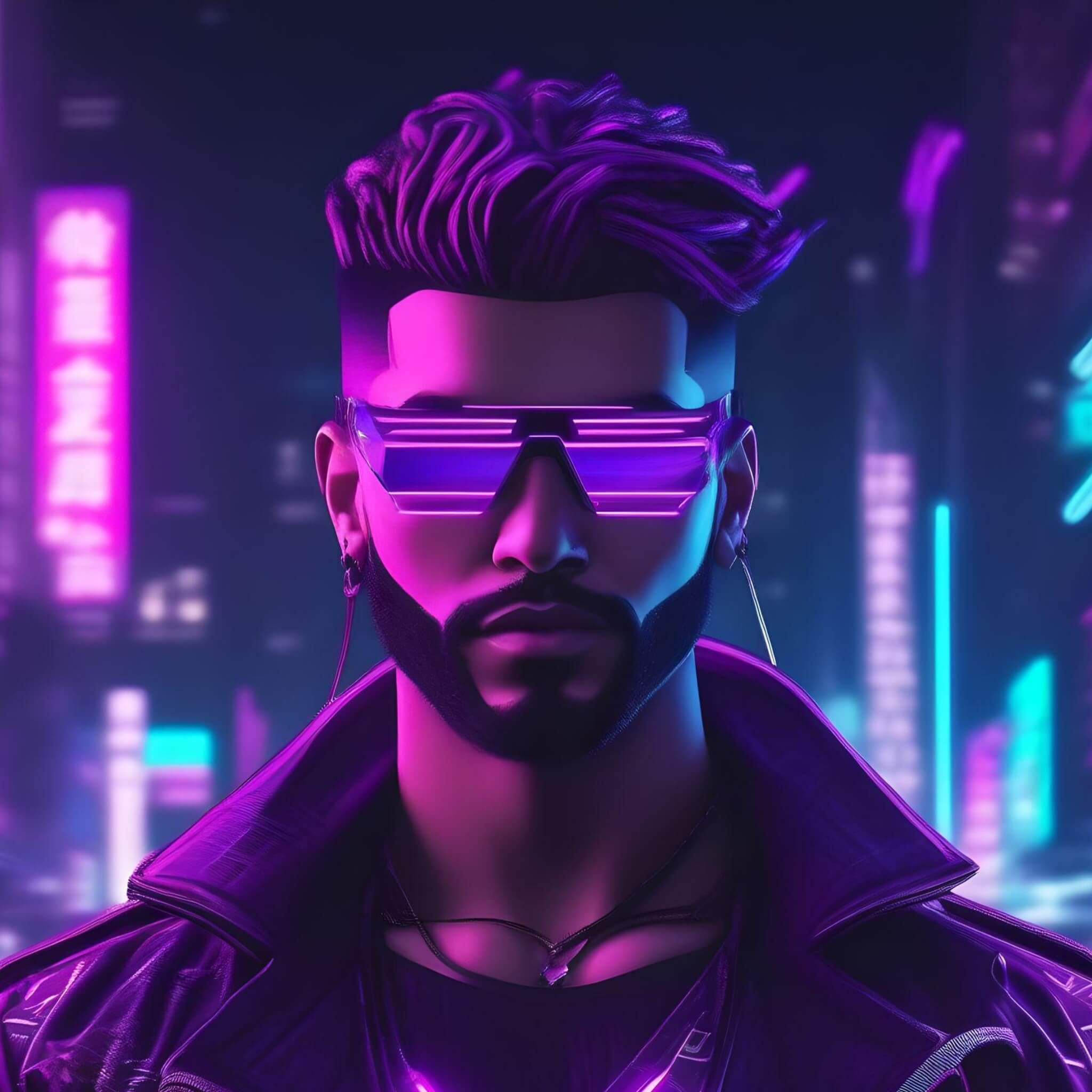 Générer un avatar IA cyberpunk d’un personnage masculin avec Fotor