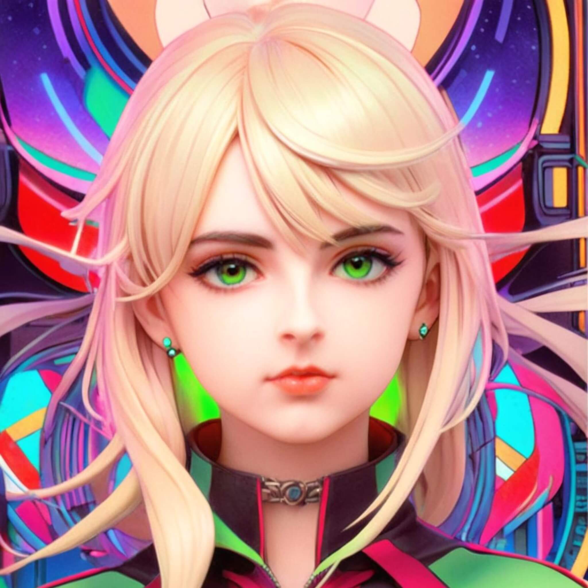 Créer un avatar IA d’une femme dans un style jeu néon avec Fotor