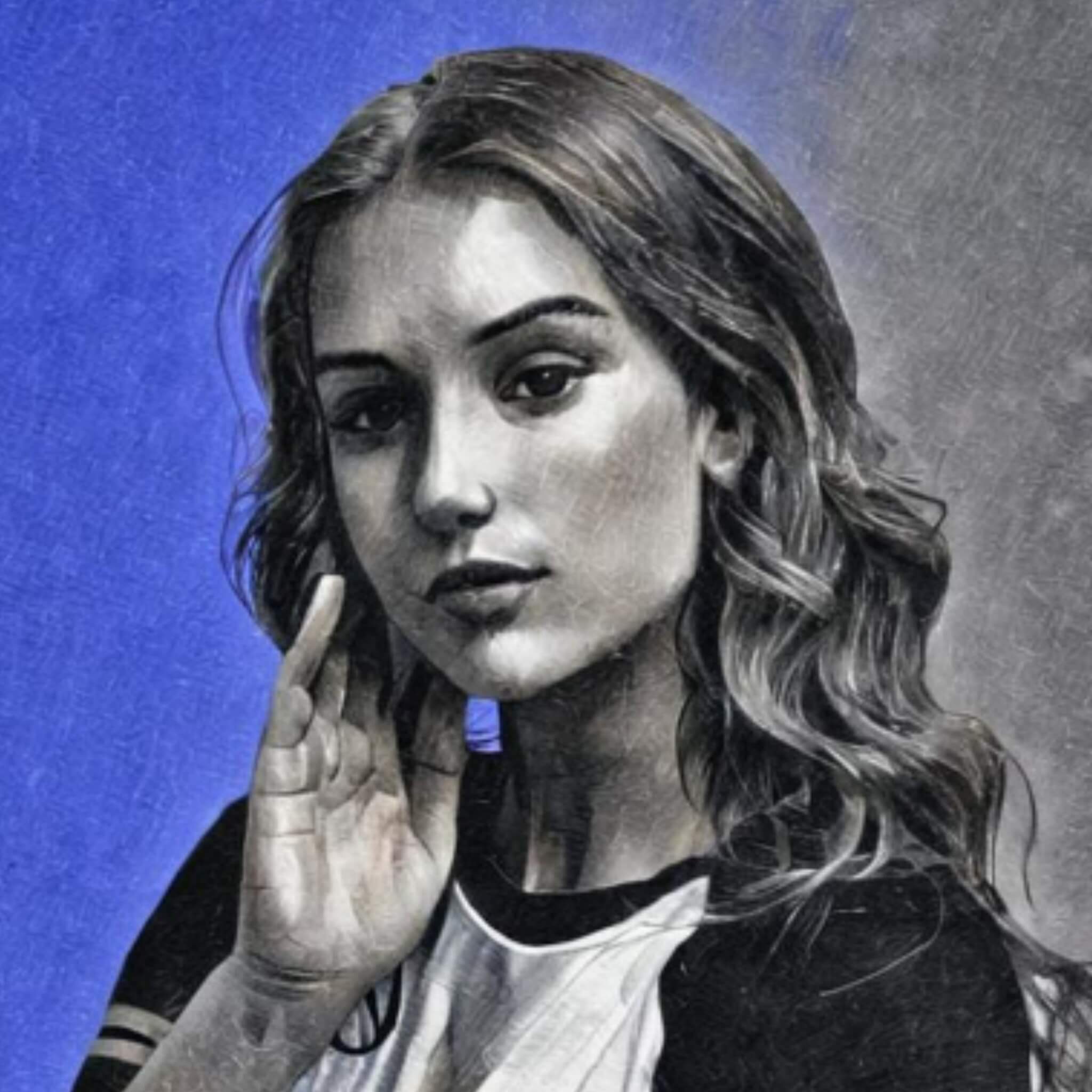 Générer un avatar IA d’une femme dans un style esquisse avec Fotor