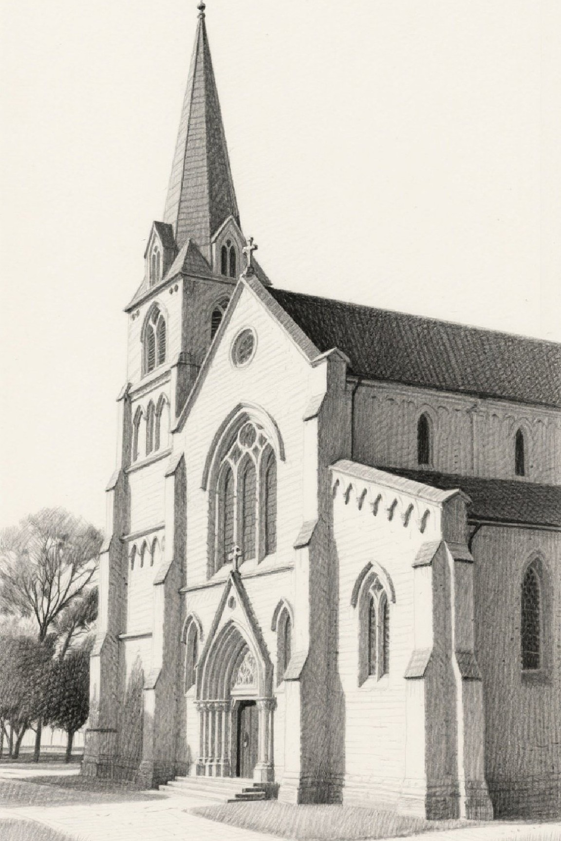 Generated church sketch