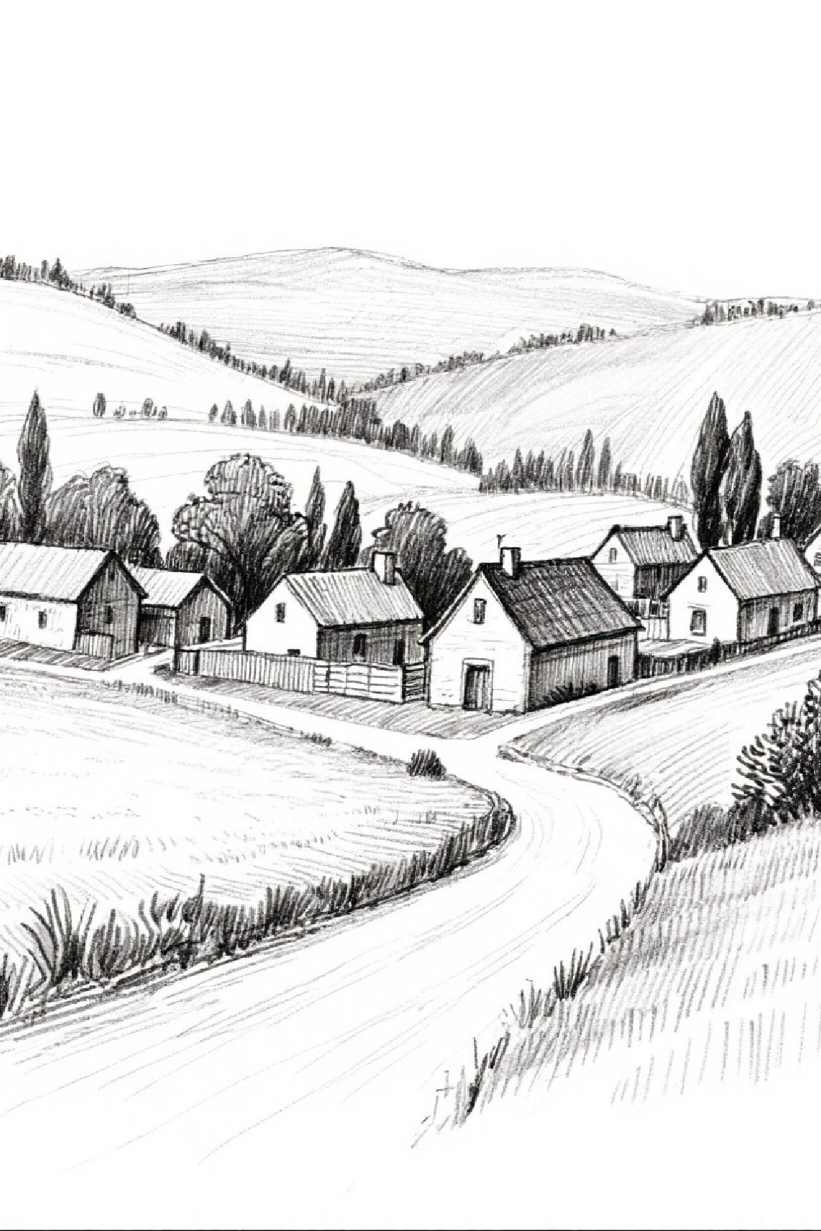 Generated contryside sketch