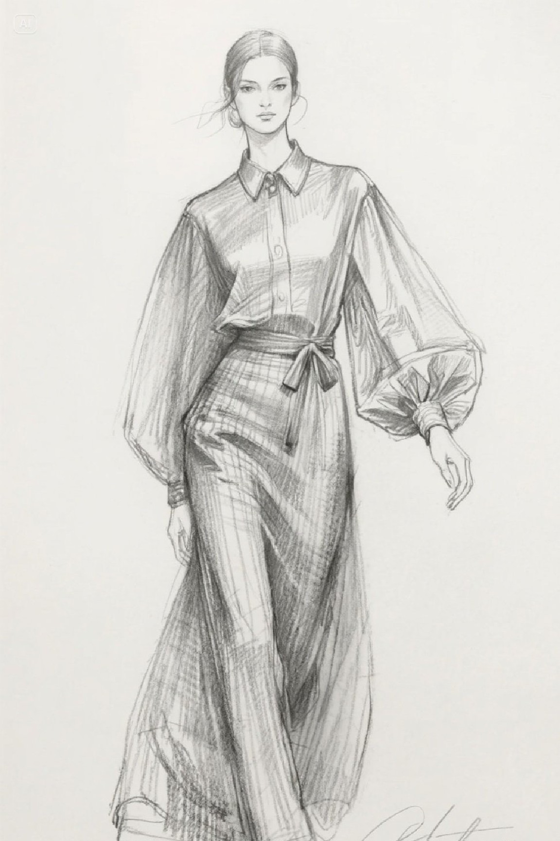 Generated dress sketch