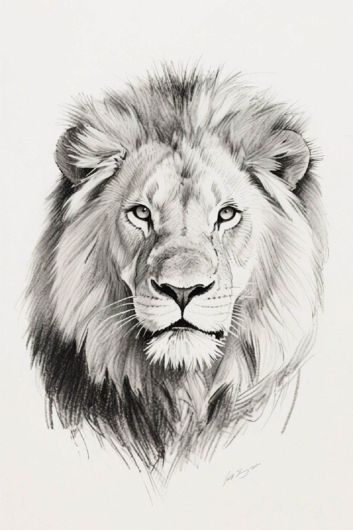 Generated lion sketch