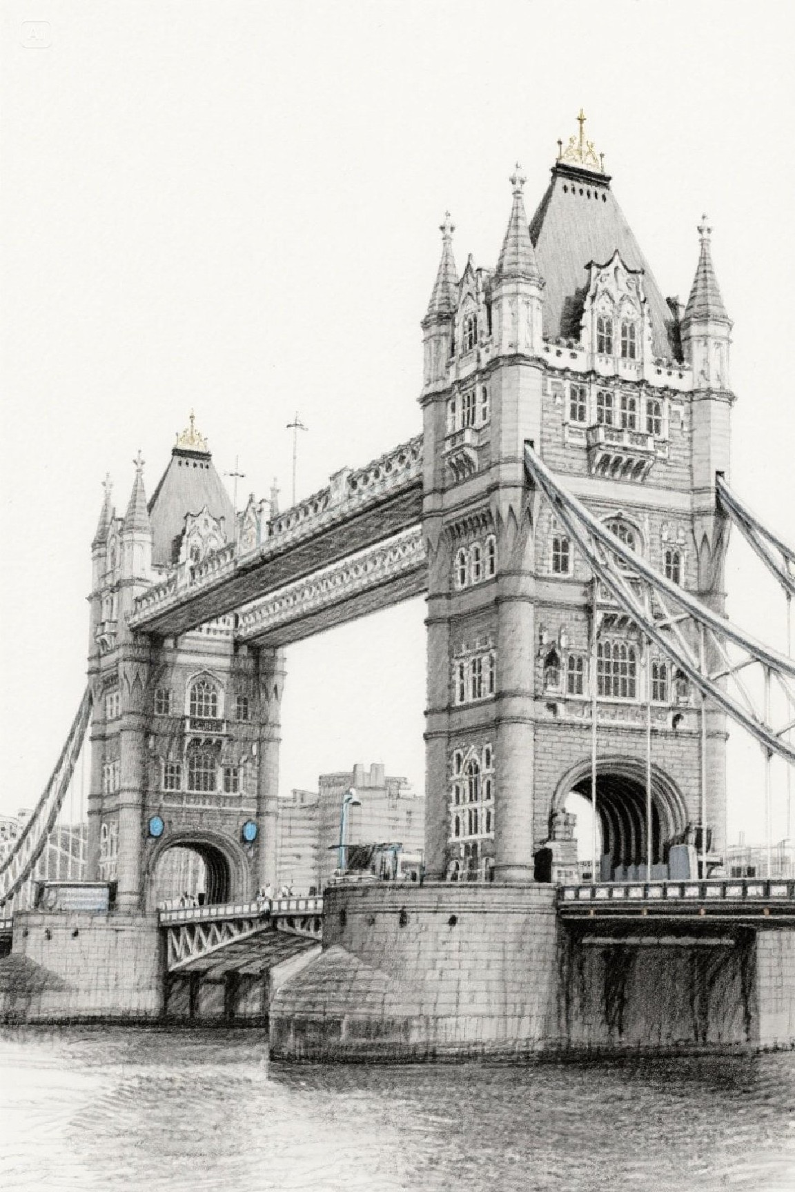 Generated london bridge sketch