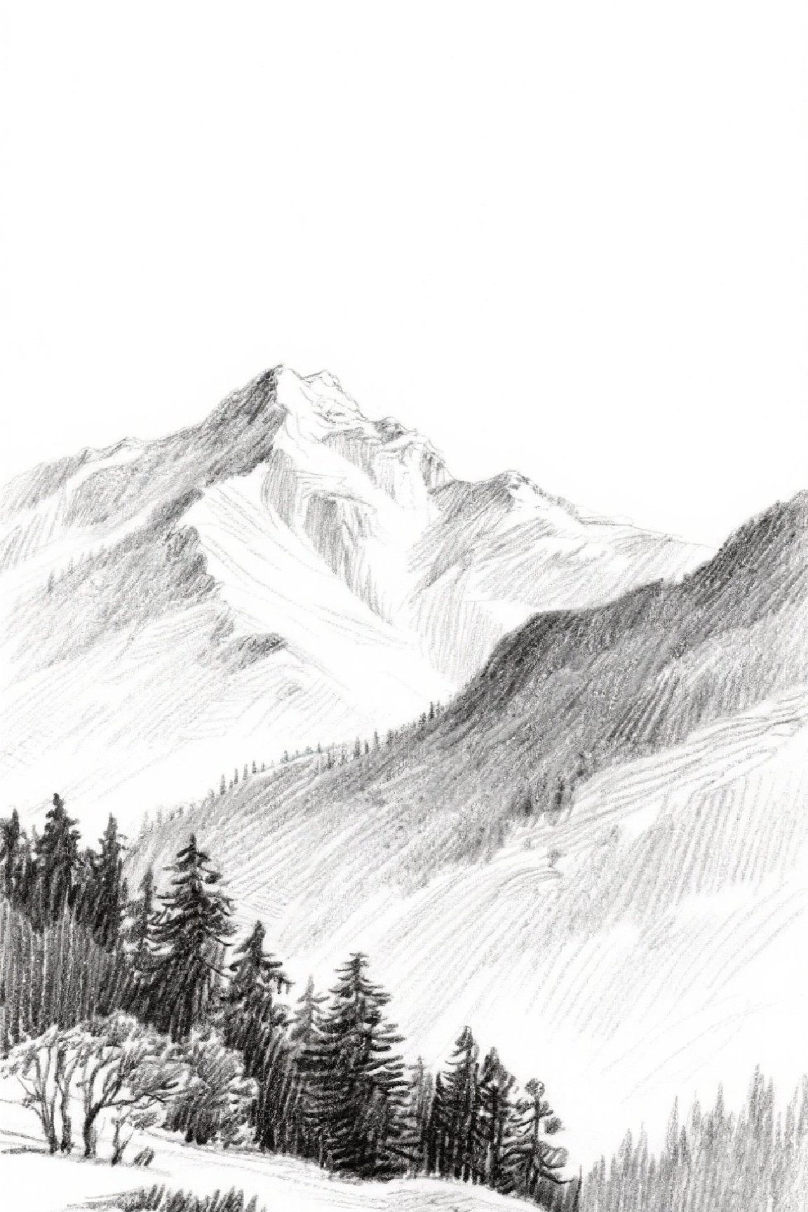 Generated mountain sketch