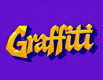 グラフィティ風3D文字