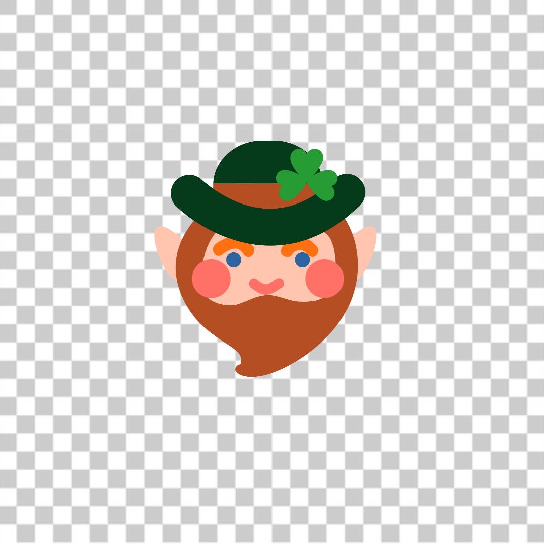 Leprechaun face png provided by fotor