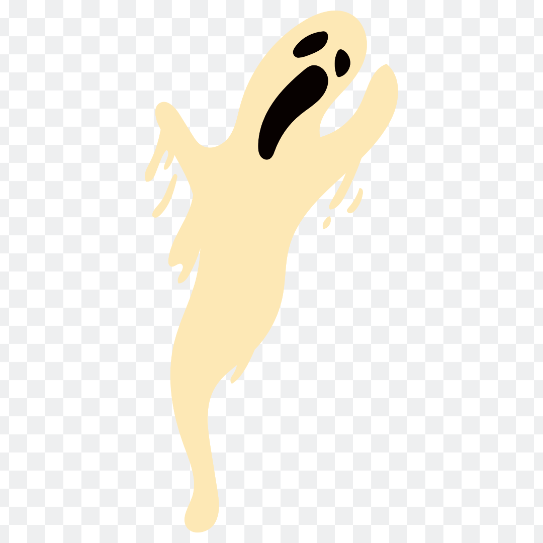 Light yellow spooky ghost png