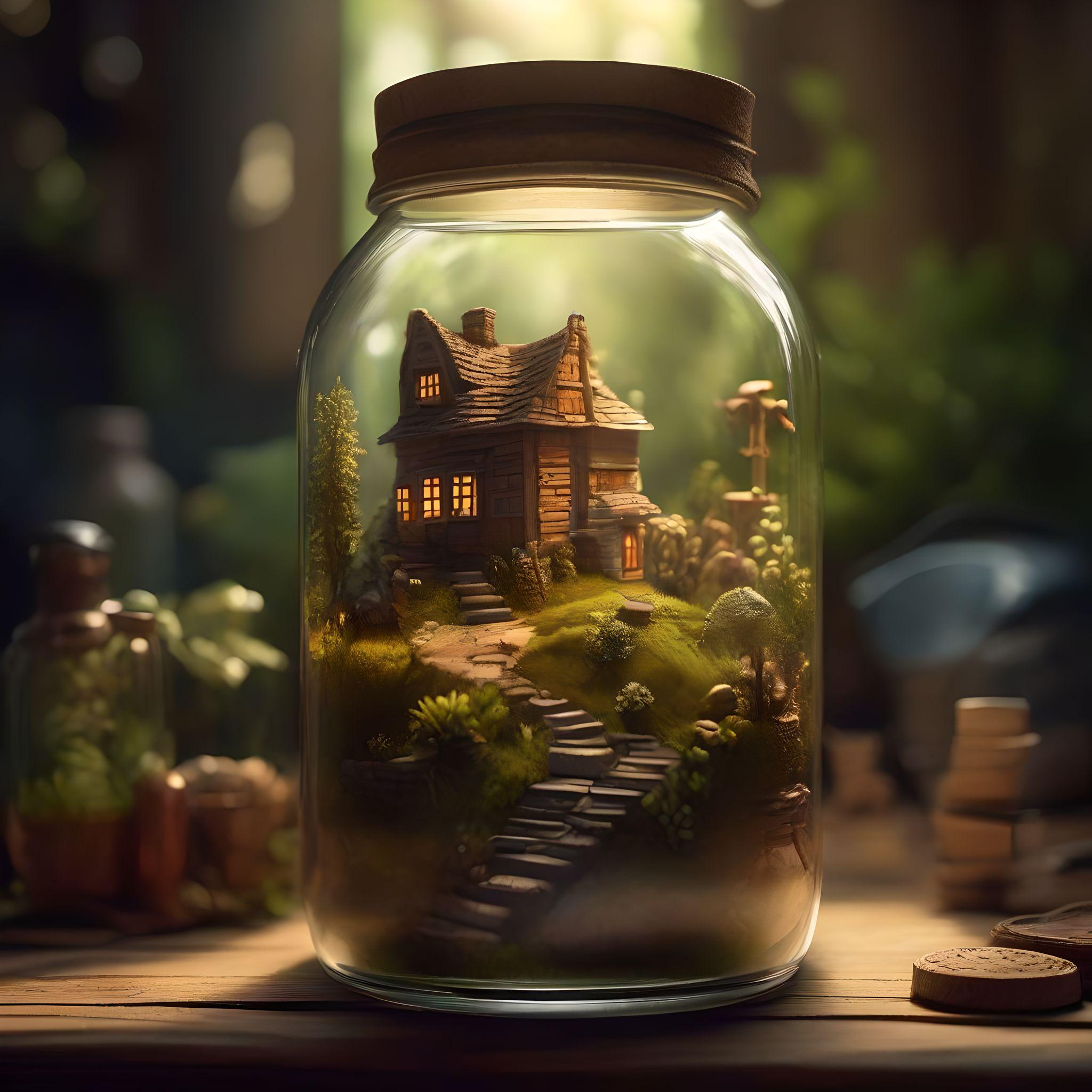 神奇的村庄在罐子里