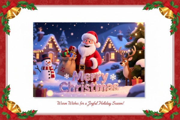 Cute Cartoon Xmas Card