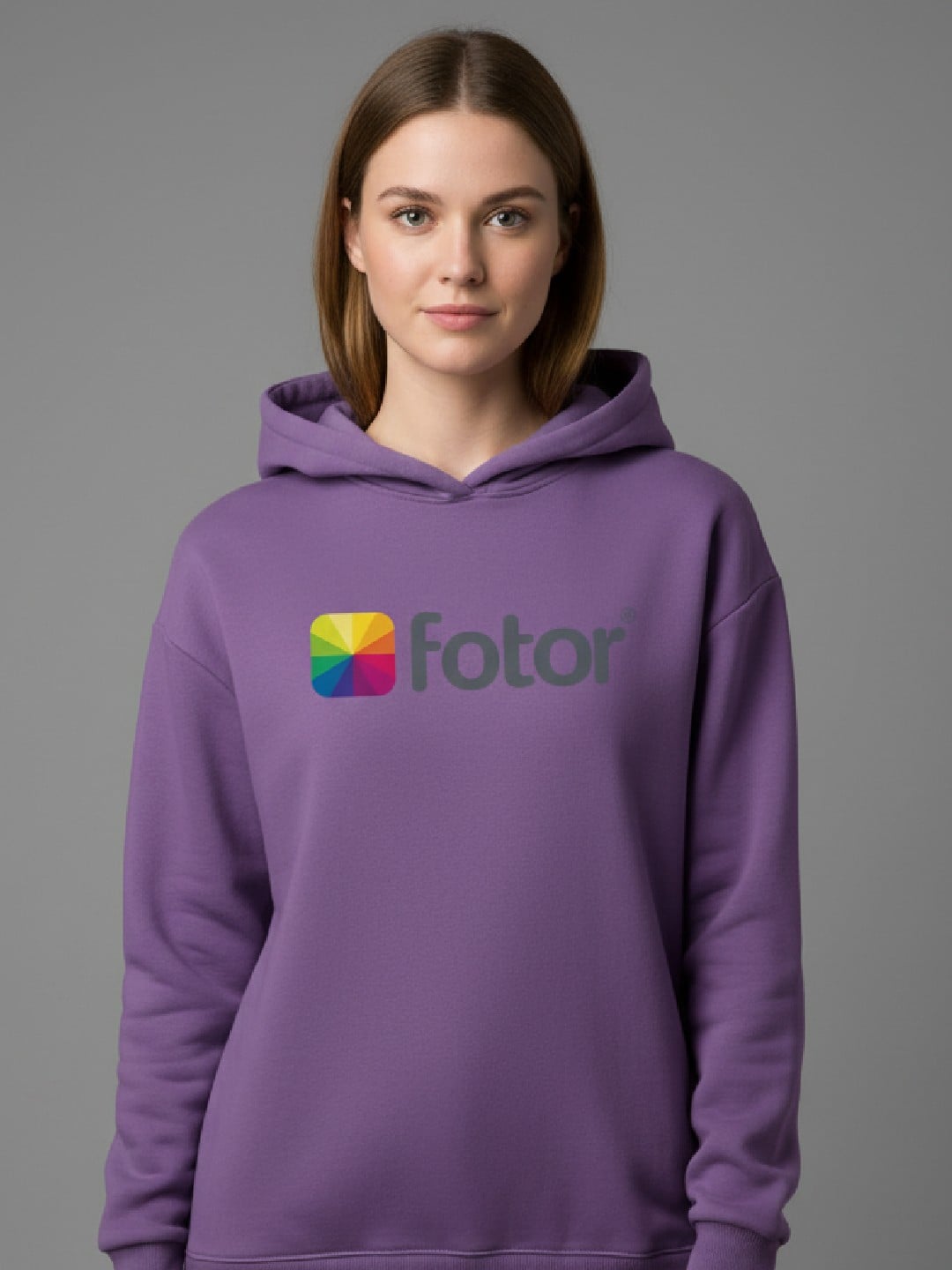 Mattvioletter Street-Hoodie