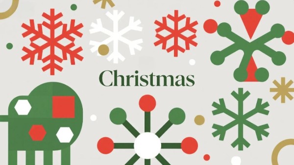 Minimalistische Schneeflocken