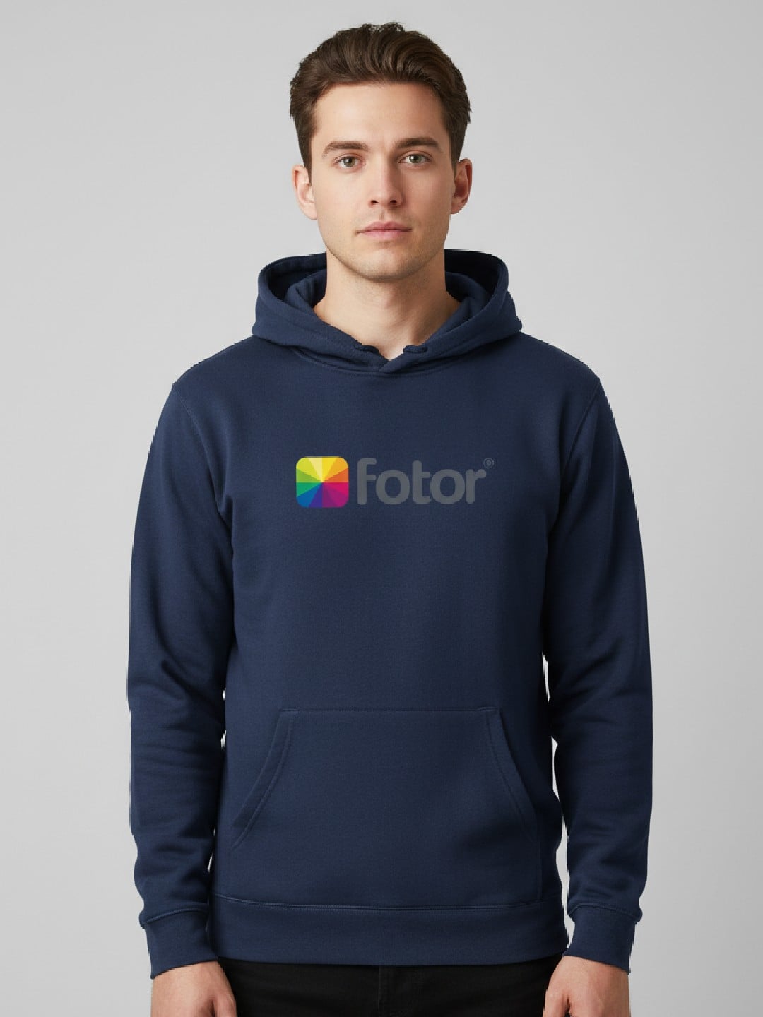 Marineblauer Sport-Hoodie