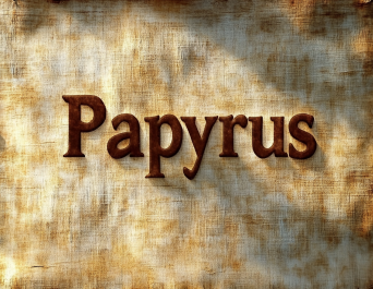 パピルス風3D文字