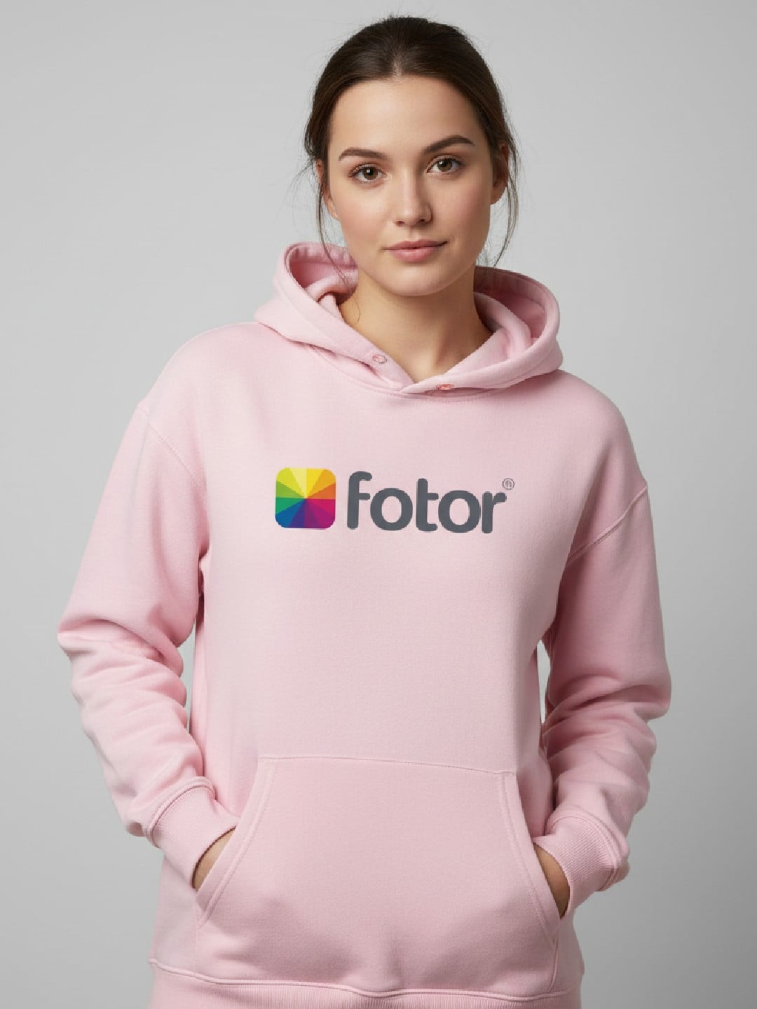 Lifestyle-Hoodie in Pastellrosa