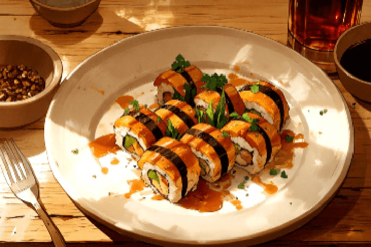 美味しい寿司の写真をイラスト化するサイト