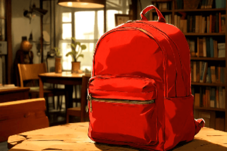 紅い鞄の写真を漫画化するイラスト化サイト