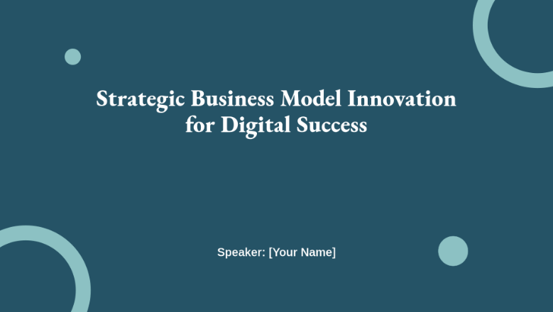 Presentation template for dark green simple business report