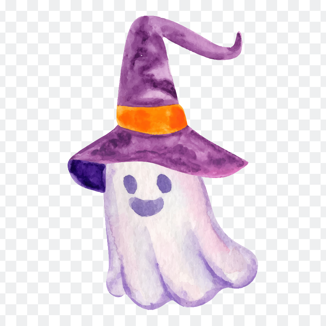 Purple cartoon ghost png image