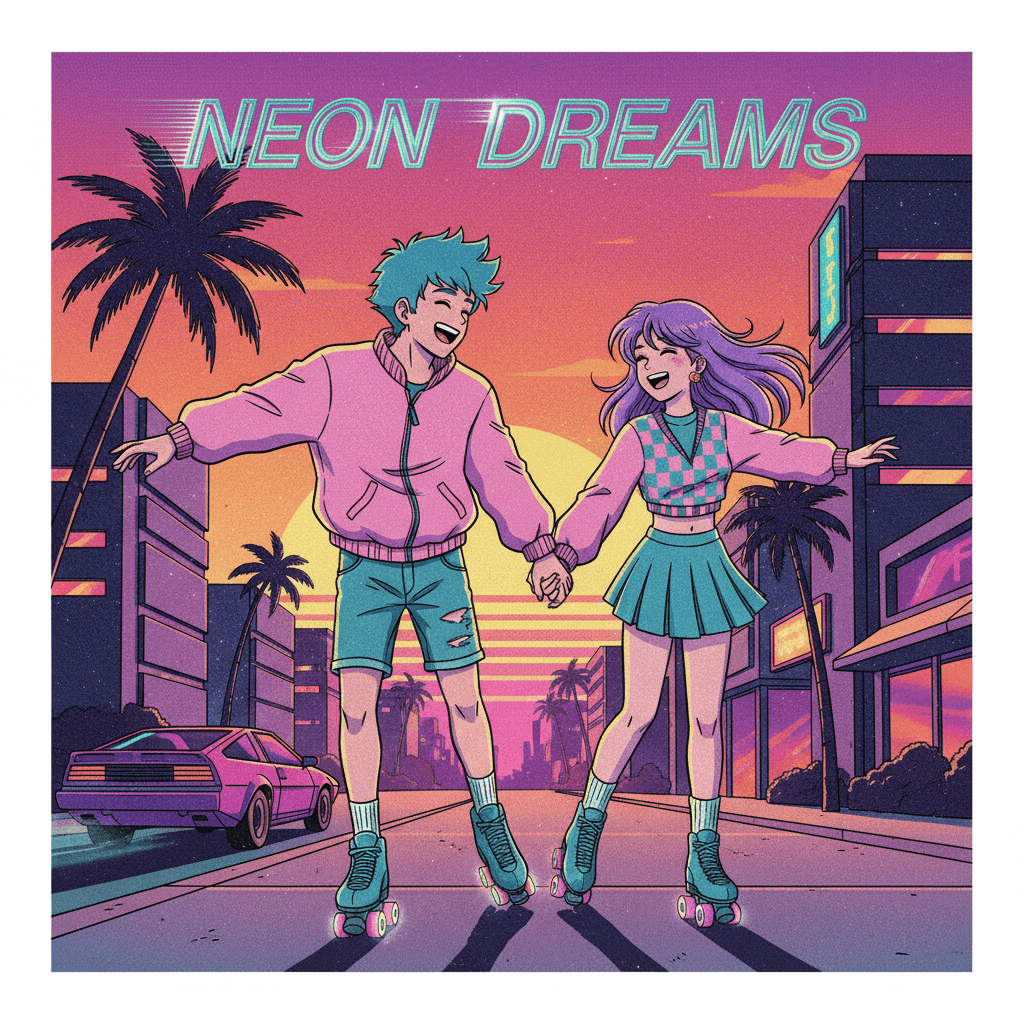 Retro 80s anime style image