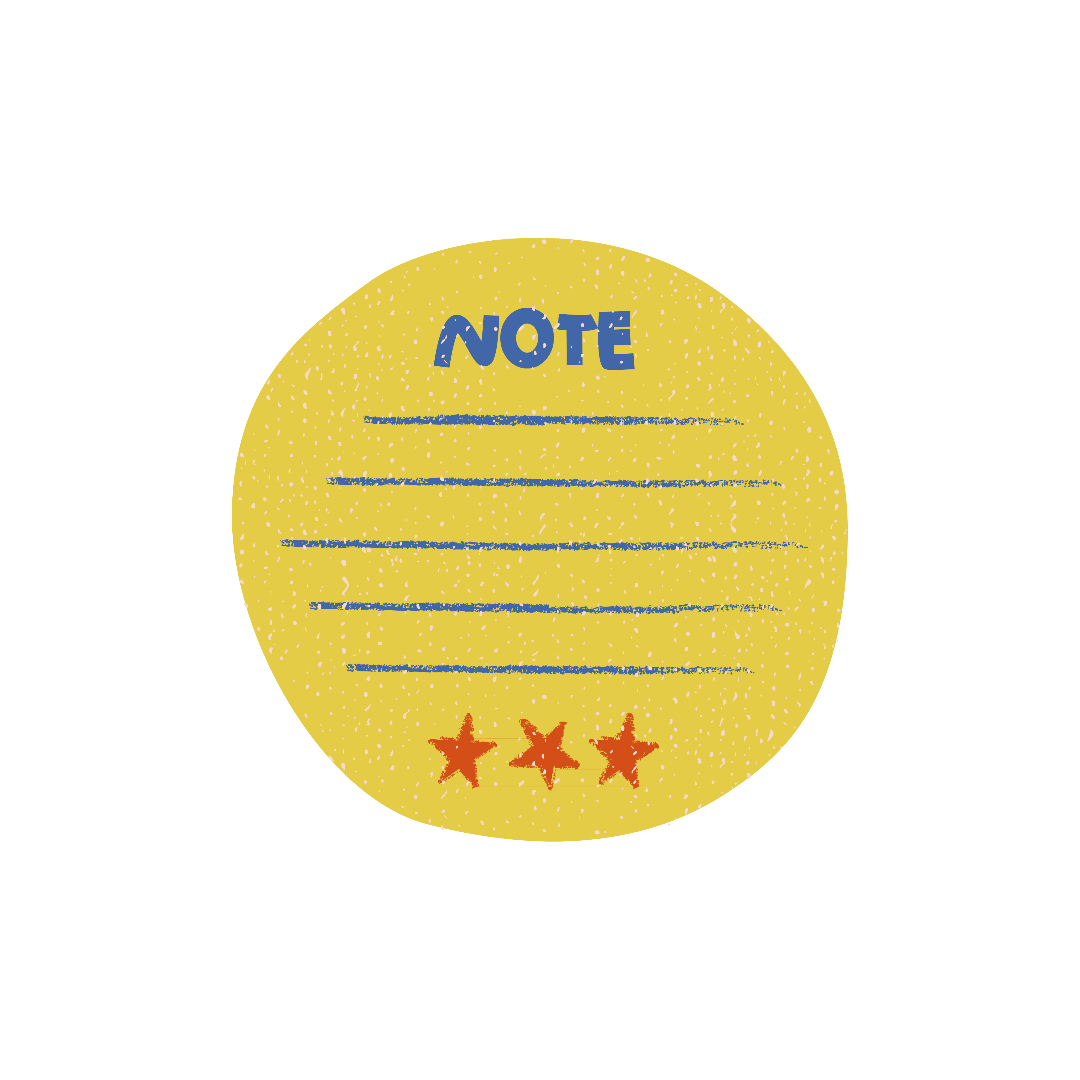 Round note clipart for edcucation