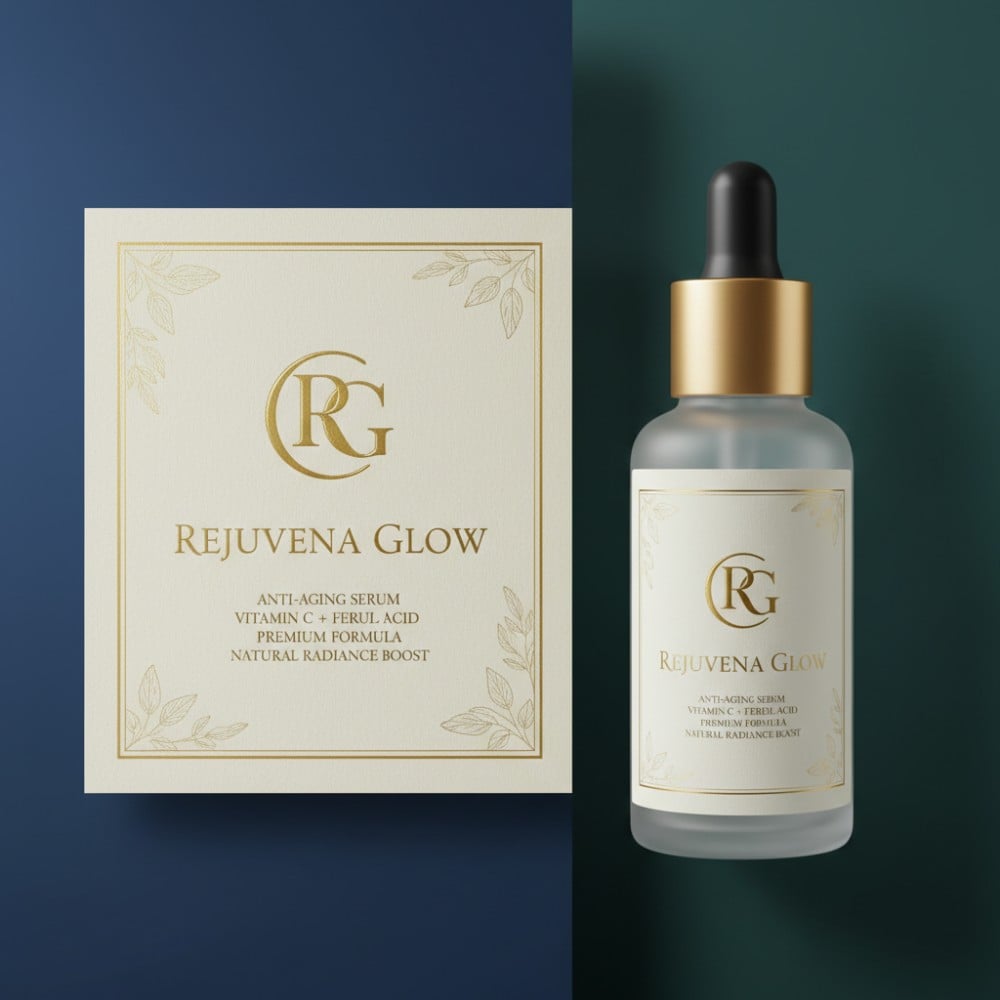 [Generate Similar Design] Premium Serum Bottle Label