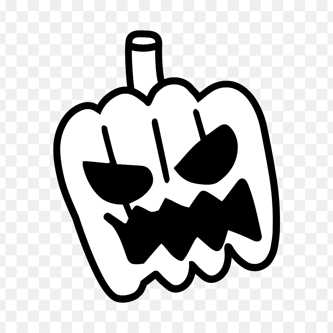 Simple pumpkin ghost face