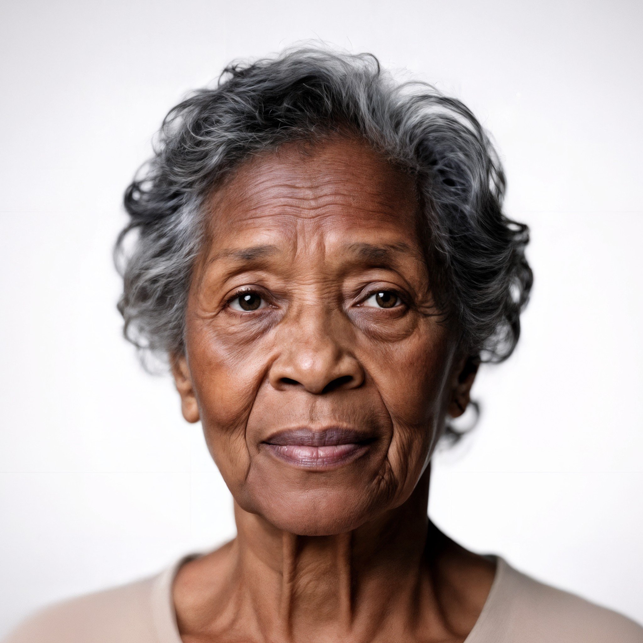 Siver haired black female