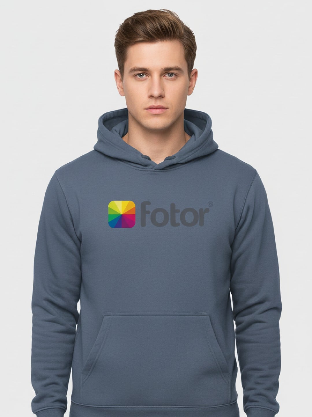Schieferblauer Urban-Hoodie